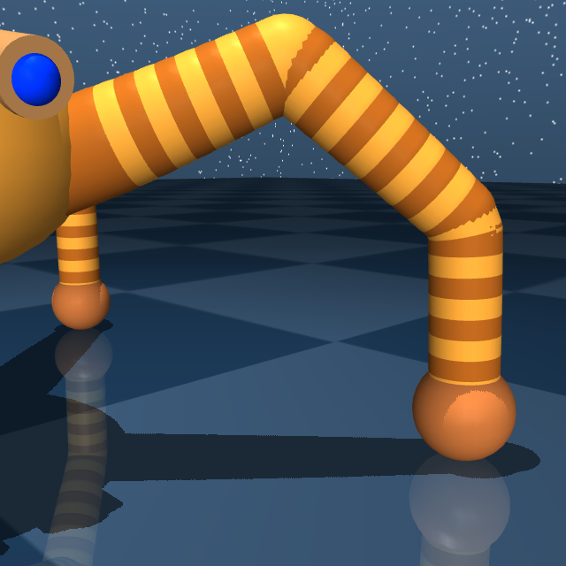 Quadruped leg 128 DoF