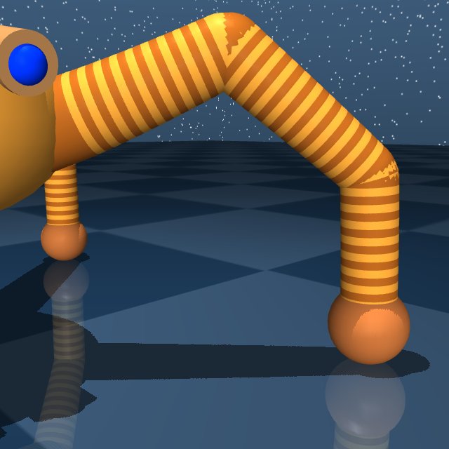 Quadruped leg 256 DoF