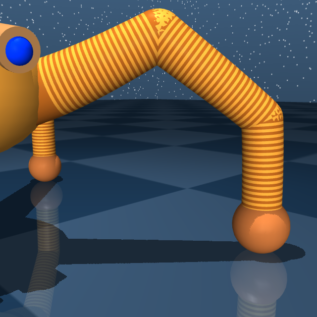 Quadruped leg 512 DoF